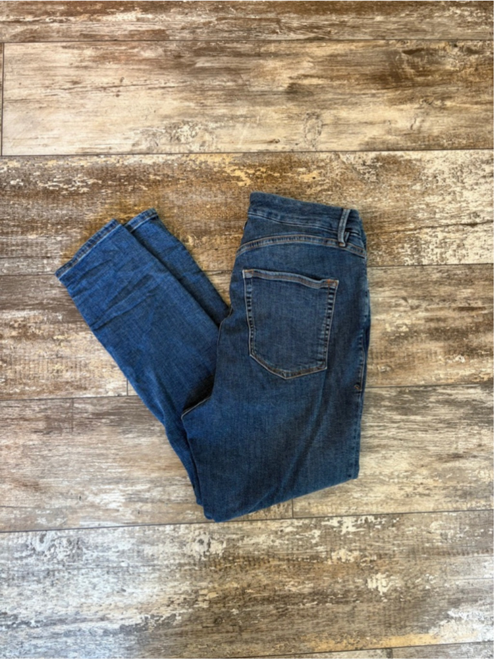 Good American Good Legs Skinny Jeans Blue615 Size 16 High Rise Stretch Denim GL8